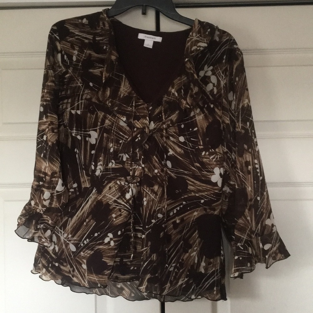 Long sleeve floral blouse size Large